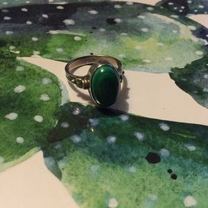 sterling malachite ring size 8